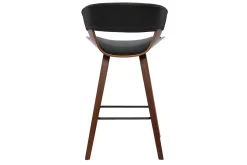 Miliboo Tabouret De Bar-Tabouret de bar design noir et bois foncé H65 cm SYRAH