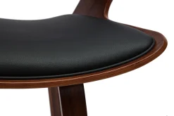 Miliboo Tabouret De Bar-Tabouret de bar design noir et bois foncé H65 cm SYRAH