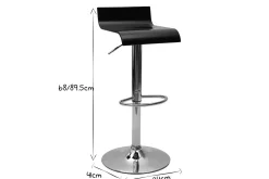 Miliboo Tabouret De Bar-Tabouret de bar design noir SURF V2