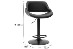 Miliboo Tabouret De Bar-Tabouret de bar design noir réglable pivotant 360° CLASH