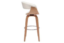 Miliboo Tabouret De Bar-Tabouret de bar design pivotant blanc et bois clair H67 cm OKTAV