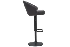 Miliboo Tabouret De Bar-Tabouret de bar design réglable et pivotant en tissu gris foncé IZAAC