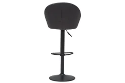 Miliboo Tabouret De Bar-Tabouret de bar design réglable et pivotant en tissu gris foncé IZAAC