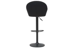 Miliboo Tabouret De Bar-Tabouret de bar design réglable et pivotant en velours noir IZAAC