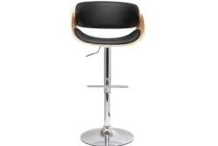 Miliboo Tabouret De Bar-Tabouret de bar design réglable noir et bois clair BENT