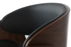 Miliboo Tabouret De Bar-Tabouret de bar design réglable noir et bois foncé BENT