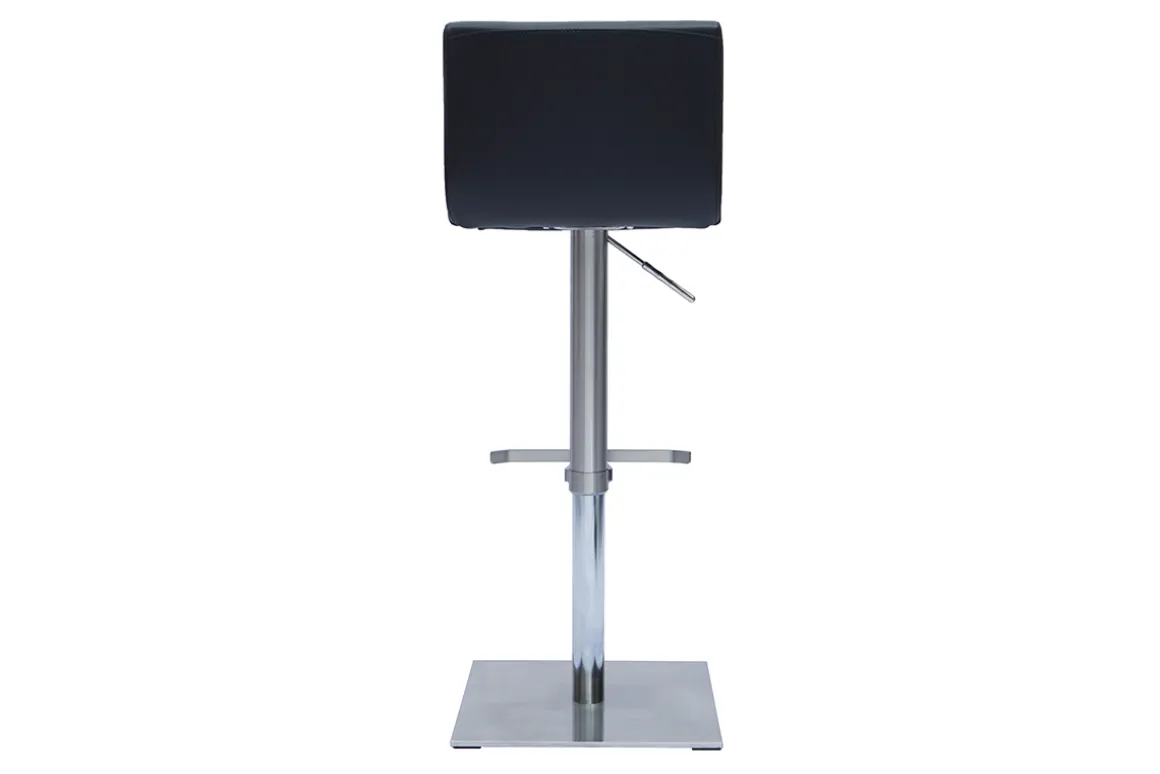 Miliboo Tabouret De Bar-Tabouret de bar design réglable noir et inox brossé SHEINA