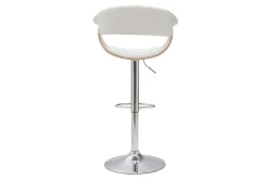 Miliboo Tabouret De Bar-Tabouret de bar design réglable blanc et bois clair OKTAV