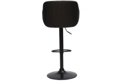 Miliboo Tabouret De Bar-Tabouret de bar design réglable pivotant 360° noir et bois foncé LUCIEN