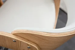 Miliboo Tabouret De Bar-Tabouret de bar design réglable blanc et bois clair BENT