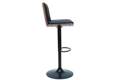 Miliboo Tabouret De Bar-Tabouret de bar design réglable noir et bois foncé PANACH