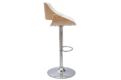 Miliboo Tabouret De Bar-Tabouret de bar design réglable pivotant 360° blanc et bois clair CLASH