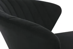 Miliboo Tabouret De Bar-Tabouret de bar design velours noir H78 cm DALLY