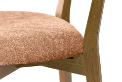 Miliboo Tabouret De Bar-Tabouret de bar en bois clair chêne et tissu effet velours terracotta H65 cm LUCIA