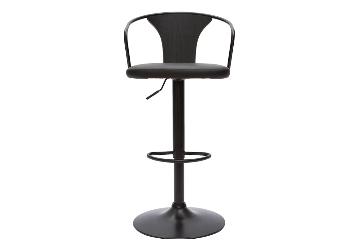 Miliboo Tabouret De Bar-Tabouret de bar industriel noir réglable pivotant 360° BECKETT