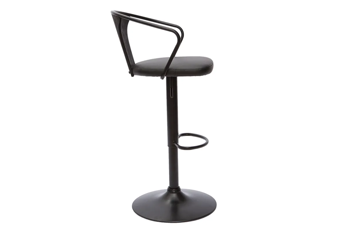 Miliboo Tabouret De Bar-Tabouret de bar industriel noir réglable pivotant 360° BECKETT