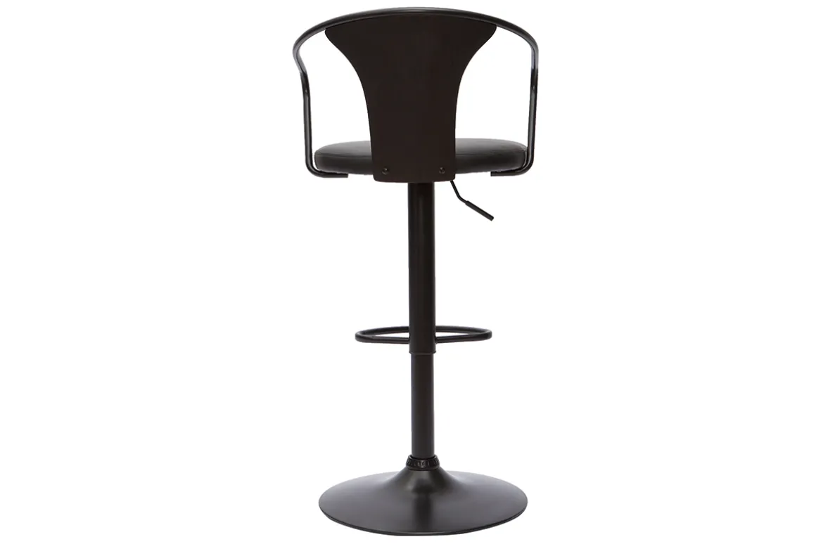 Miliboo Tabouret De Bar-Tabouret de bar industriel noir réglable pivotant 360° BECKETT