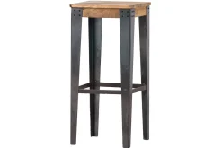 Miliboo Tabouret De Bar-Tabouret de bar industriel acier et bois manguier massif H75 cm MADISON