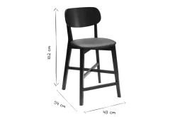 Miliboo Tabouret De Bar-Tabouret de bar noir H65 cm LUCIA