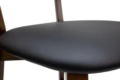 Miliboo Tabouret De Bar-Tabouret de bar noyer et assise noire H65 cm LUCIA