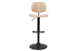 Miliboo Tabouret De Bar-Tabouret de bar relevable bois clair et métal noir TOBIAS