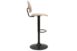 Miliboo Tabouret De Bar-Tabouret de bar relevable bois clair et métal noir TOBIAS