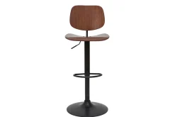 Miliboo Tabouret De Bar-Tabouret de bar relevable noyer et métal noir TOBIAS