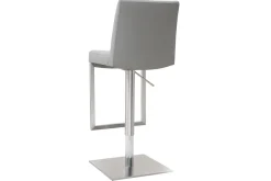 Miliboo Tabouret De Bar-Tabouret de bar relevable gris et acier chromé KYLE
