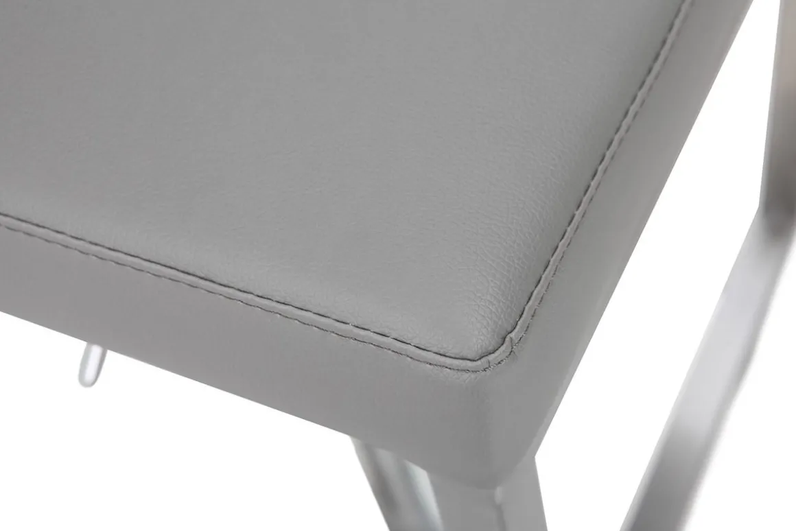 Miliboo Tabouret De Bar-Tabouret de bar relevable gris et acier chromé KYLE