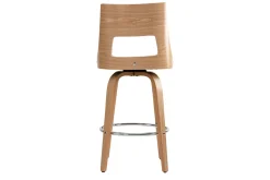 Miliboo Tabouret De Bar-Tabouret de bar scandinave pivotant blanc et bois clair GARBO