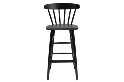 Miliboo Tabouret De Bar-Tabouret de bar vintage à barreaux noir mat H65 cm DARIA
