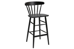 Miliboo Tabouret De Bar-Tabouret de bar vintage à barreaux noir mat H65 cm DARIA