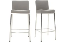 Miliboo Tabouret De Bar-Tabouret design gris H66 cm (lot de 2) EPSILON
