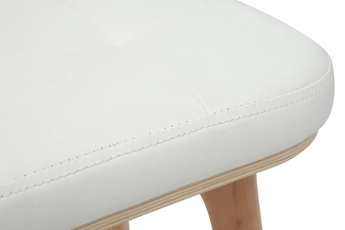 Miliboo Tabouret De Bar-Tabourets de bar blancs et bois clair 65 cm (lot de 2) GRAMMA