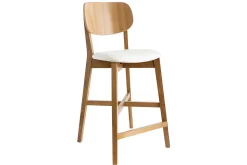 Miliboo Tabouret De Bar-Tabourets de bar bois chêne et blanc H65 cm (lot de 2) LUCIA