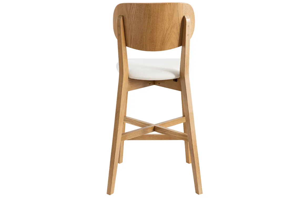 Miliboo Tabouret De Bar-Tabourets de bar bois chêne et blanc H65 cm (lot de 2) LUCIA
