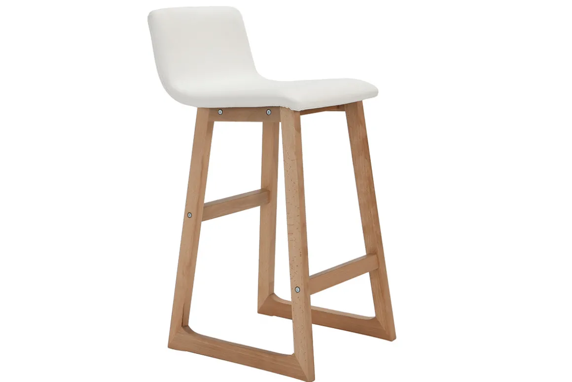 Miliboo Tabouret De Bar-Tabourets de bar bois clair et blanc 65 cm (lot de 2) OSAKA