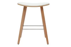 Miliboo Tabouret De Bar-Tabourets de bar bois clair et blanc H65 cm (lot de 2) MEADOW