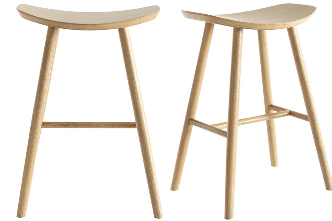 Miliboo Tabouret De Bar-Tabourets de bar bois clair H65 cm (lot de 2) DEMORY