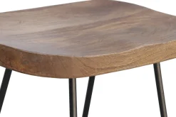 Miliboo Tabouret De Bar-Tabourets de bar bois manguier massif et métal 65 cm (lot de 2) RUNKO