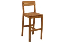 Miliboo Tabouret De Bar|Chaise De Jardin-Tabourets de bar de jardin en bois massif H80 cm (lot de 2) AKIS