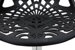 Miliboo Tabouret De Bar-Tabourets de bar design avec motif baroque noir (lot de 2) BAROCCA