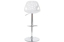 Miliboo Tabouret De Bar-Tabourets de bar design avec motif baroque blanc (lot de 2) BAROCCA