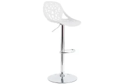 Miliboo Tabouret De Bar-Tabourets de bar design avec motif baroque blanc (lot de 2) BAROCCA