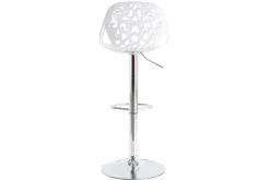 Miliboo Tabouret De Bar-Tabourets de bar design avec motif baroque blanc (lot de 2) BAROCCA