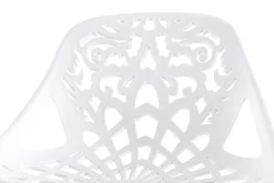Miliboo Tabouret De Bar-Tabourets de bar design avec motif baroque blanc (lot de 2) BAROCCA