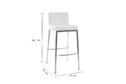 Miliboo Tabouret De Bar-Tabourets de bar design blancs 76 cm EPSILON (lot de 2)
