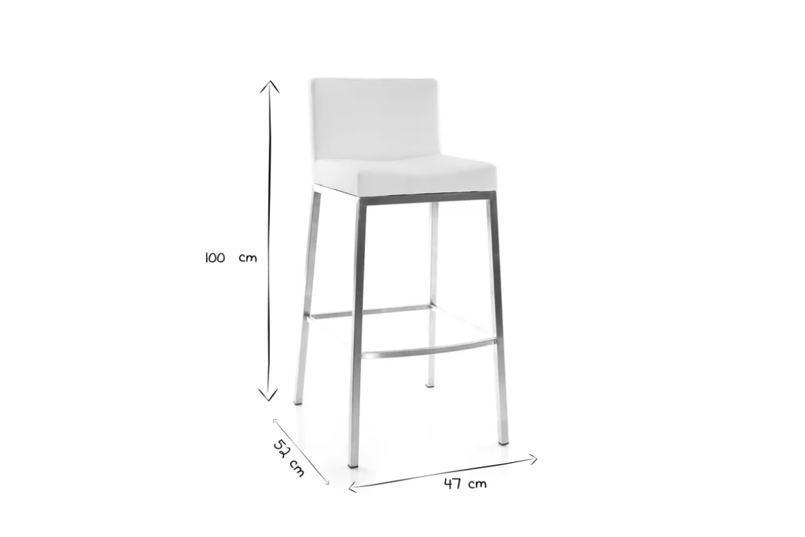 Miliboo Tabouret De Bar-Tabourets de bar design blancs 76 cm EPSILON (lot de 2)