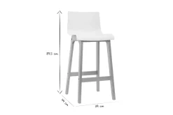 Miliboo Tabouret De Bar-Tabourets de bar design bois et gris clair H65 cm (lot de 2) NEW SURF
