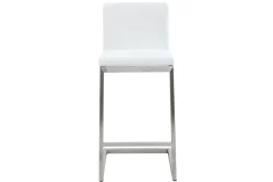 Miliboo Tabouret De Bar-Tabourets de bar design blancs avec pieds métal (lot de 2) STELLAR